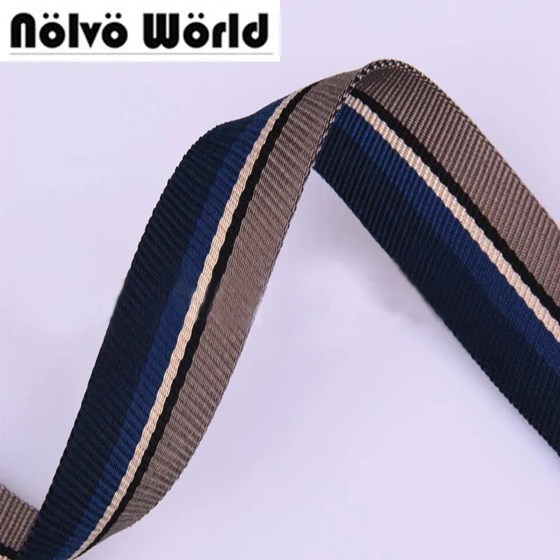 

38mm width Eco-Friendly multi color nylon ribbon for DIY bag strap,hand bag strap,back pack bags belt on sale