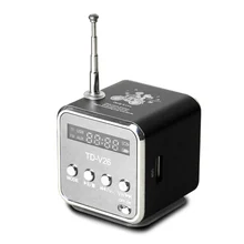 TD-V26 цифровое радио мини-динамик портативное радио fm-приемник портативное радио с поддержкой Usb SD/TF карта Mp3 Воспроизведение музыки