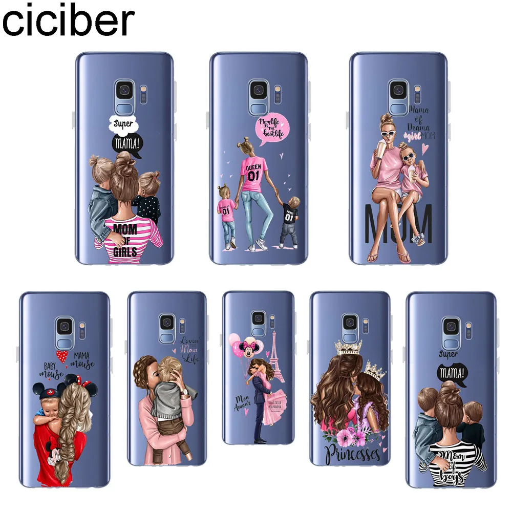 

Ciciber Fashion Girls Queen For Samsung Galaxy S8 S9 S5 S7 S6 Edge Plus S5 mini Soft Silicone Back Cover Soft TPU Phone Cases