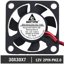 Free Shipping-- 2PCS GDT DC 12V 2P Cooling Mini Fan 3cm 3007 30*30x7mm Brushless Cooler 3007s Motor dc cooling fan Free Shipping-- 2PCS GDT DC 12V 2P Cooling Mini Fan 3cm 3007 30*30x7mm Brushless Cooler 3007s Motor dc cooling fan