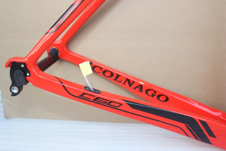 Colnago C60 шоссейная велосипедная Рама красная карбоновая велосипедная Рама+ подседельный штырь+ вилка+ зажим+ гарнитура