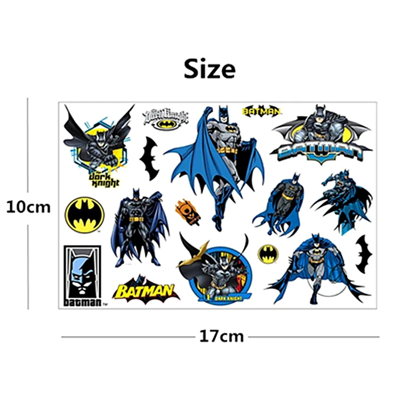 SHNAPIGN Dark Knight Batmen Детские временные тату боди арт флэш наклейки для 17*10 см