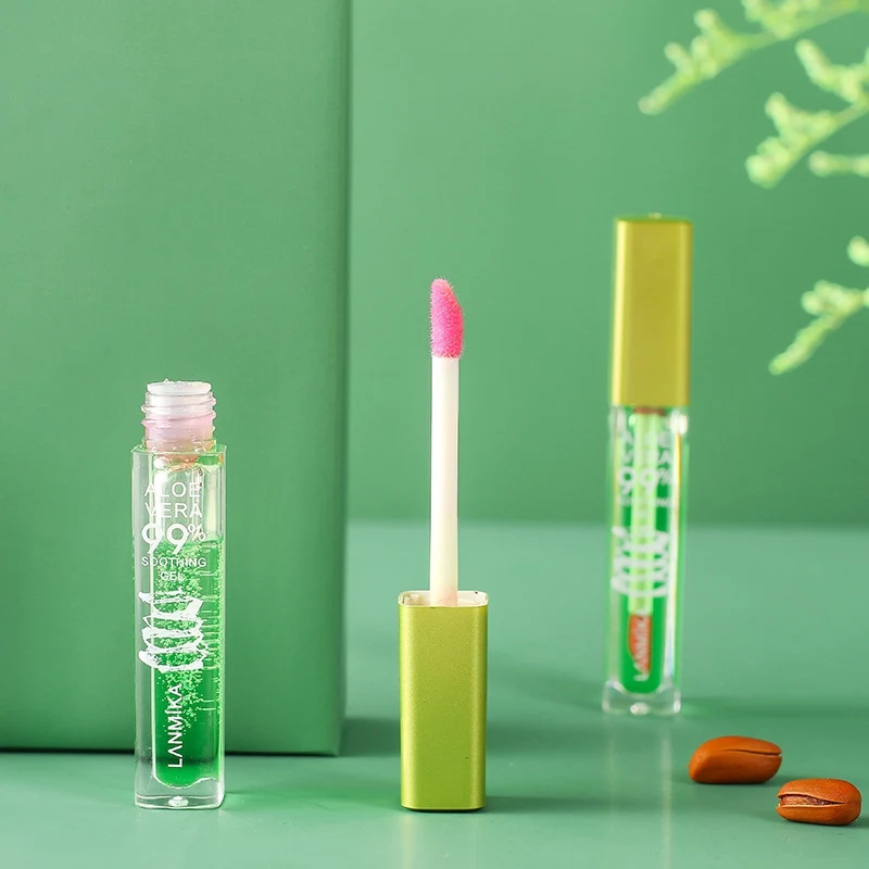 Aloe Color Changing Lip Gloss Moisturizing Non-stick Cup Temperature Changing Liquid Lipstick Magic Pink Protector Lips Cosmetic