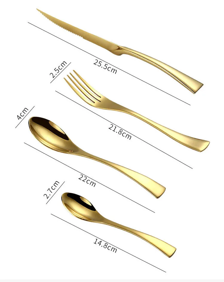 UPORS набор столовых приборов класса люкс из нержавеющей стали набор посуды золотые столовые приборы персонализированные ножи для стейка Вилка Набор посуды кухонная посуда