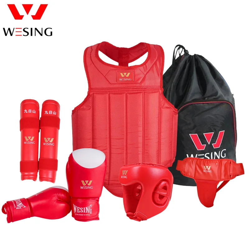 Комплект Wesing wushu sanda комплект из 6 предметов защитная Шестерня для головы