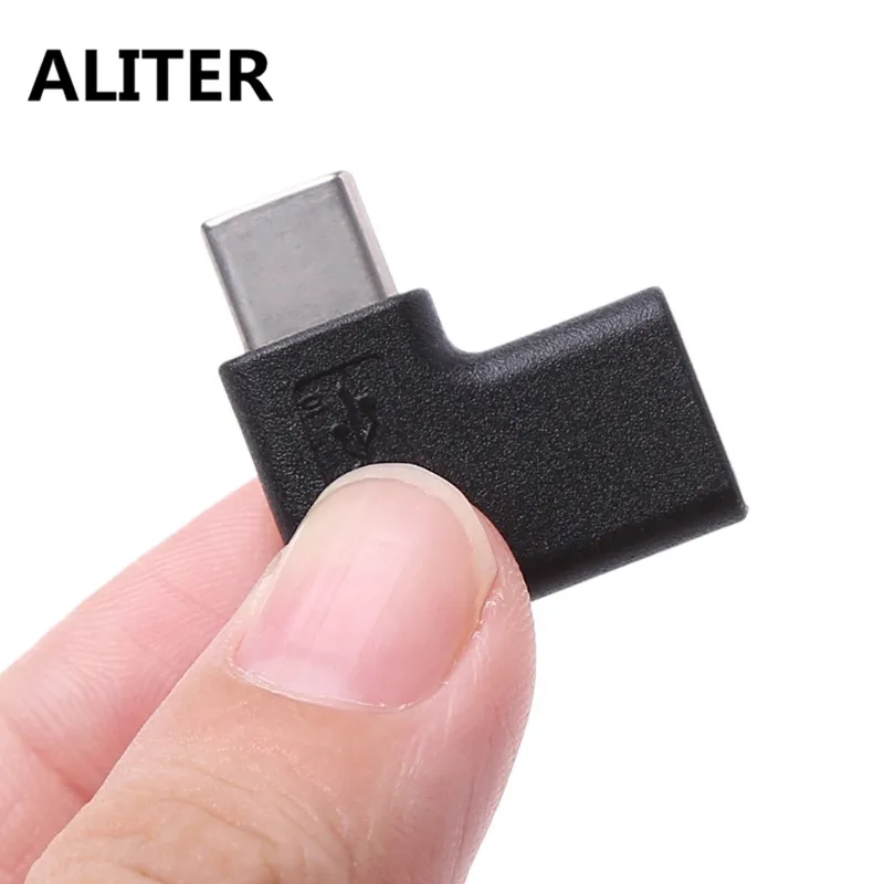 ALITER 90 градусов под прямым углом USB 3,1 type C папа-мама USB-C адаптер конвертер