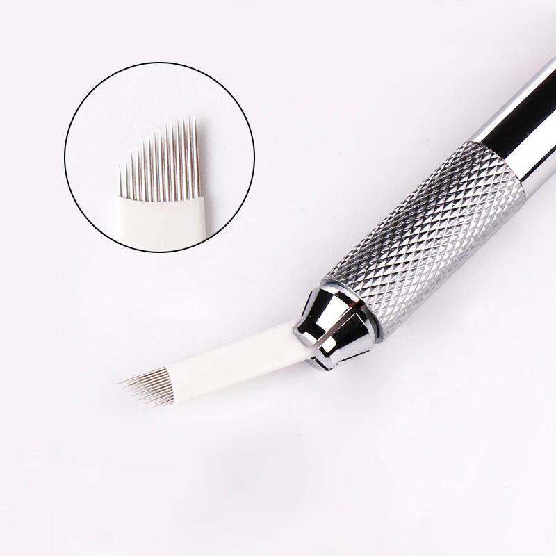 

20pcs Permanent Makeup Tattoo Needle 14 pins for Microblading Tattoo Eyebrow 3D Embroidery Sterilized Stainless Tool Accessories