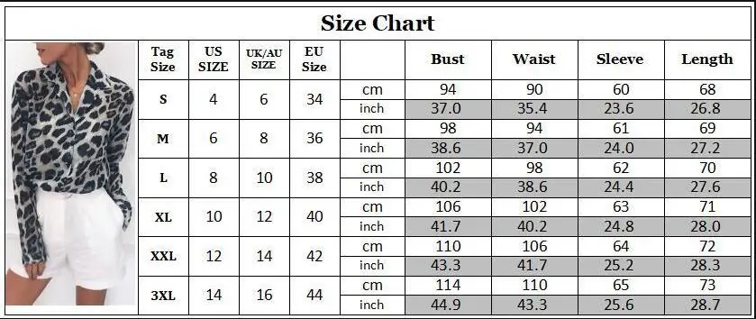 Шифоновая Блузка с длинным рукавом, сексуальная леопардовая блузка с отложным воротником, Женская Офисная рубашка, туника, повседневные свободные топы размера плюс, блузы