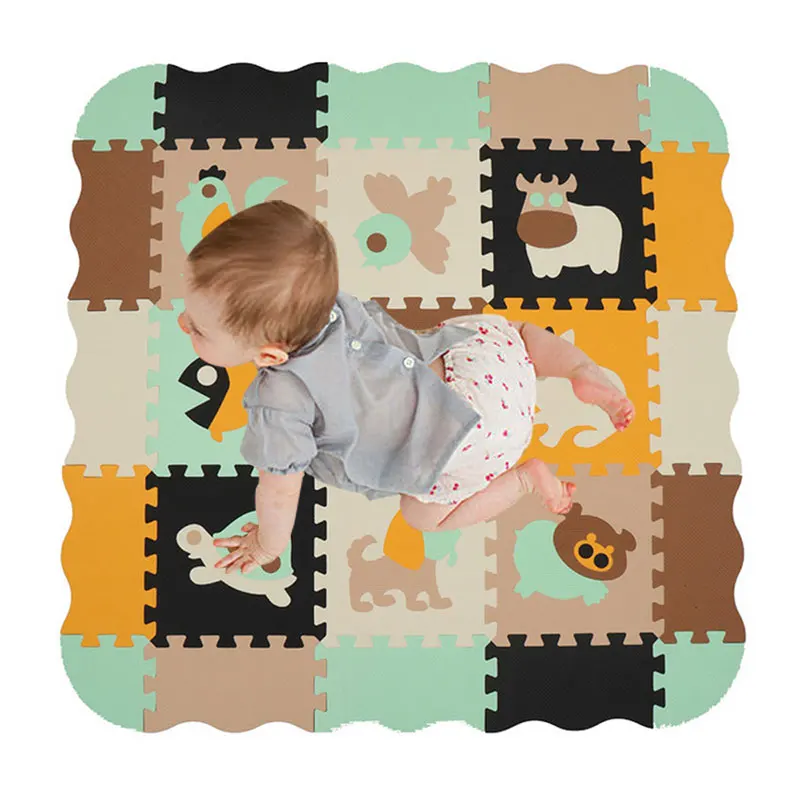 Детский коврик головоломка с животными мат из поролона «Ева» детский игровой коврик сшитый игровой коврик детский коврик Обучающие