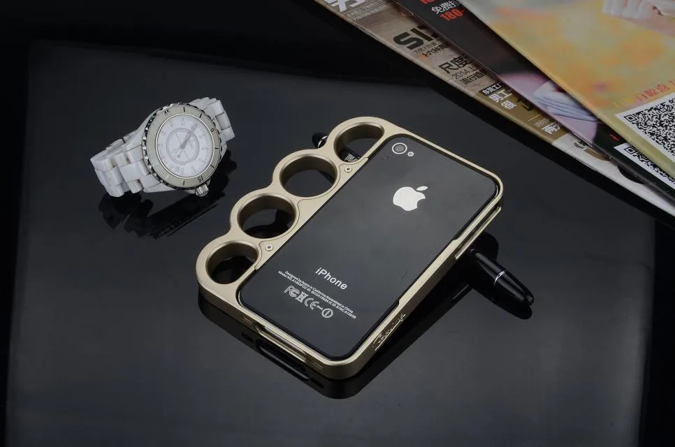 Боксерский бампер из алюминиевого сплава для iPhone 5 5S, Модный чехол для телефона с кольцами на концах пальцев, чехол для iPhone 5G SE