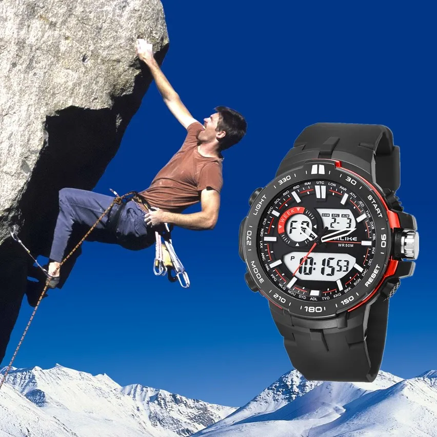 Najtaniej 2019 nowy marka ALIKE Casual Watch mężczyźni G styl wodoodporna sport wojskowy zegarki Shock męska luksusowe analogowe cyfrowy kwarcowy zegarek