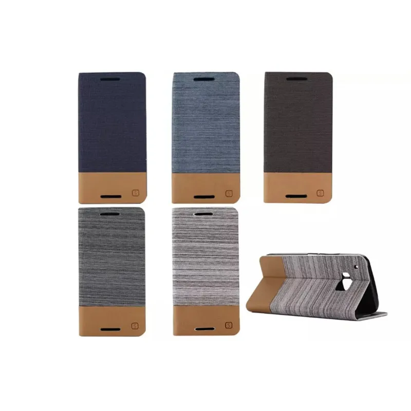 For HTC M9 ONE Linen Cowboy Gyrosigmaflip stand Flip Cover Case anti-knock automatic pull-thin minimalist style |