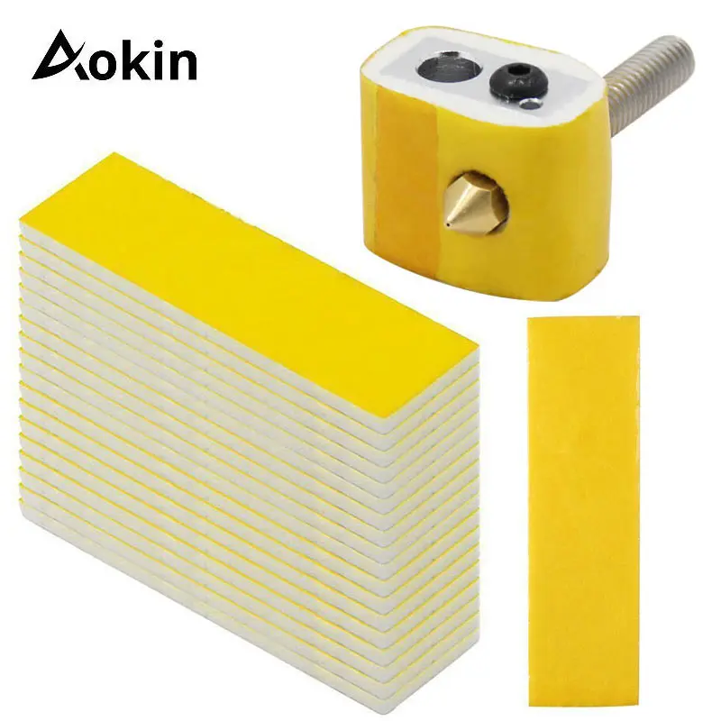 

3D Printer Parts 10 Pieces 3mm Thick Thickness Heating Block Cotton Hotend Nozzle Heat Insulation Cotton for Ultimaker Makerbot