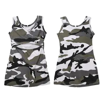 

Hot Summer Camouflage Baby Girl Dress Sleeveless Back Cross Hole Cool Kids Girls Vest A-line Dresses Sundress Clothes 1-6Y