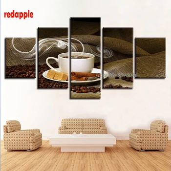 

5D DIY Diamond Painting Crystal Cross Stitch kit Mosaic Full Diamond Decorative paintings Diamond embroidery Coffee Beans 5pcs
