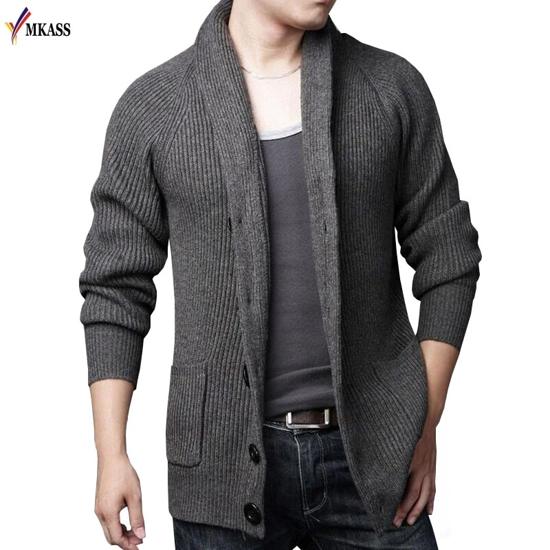 2017 New Arrival Men Cardigans Sweater Thick Warm Winter Male Single ...