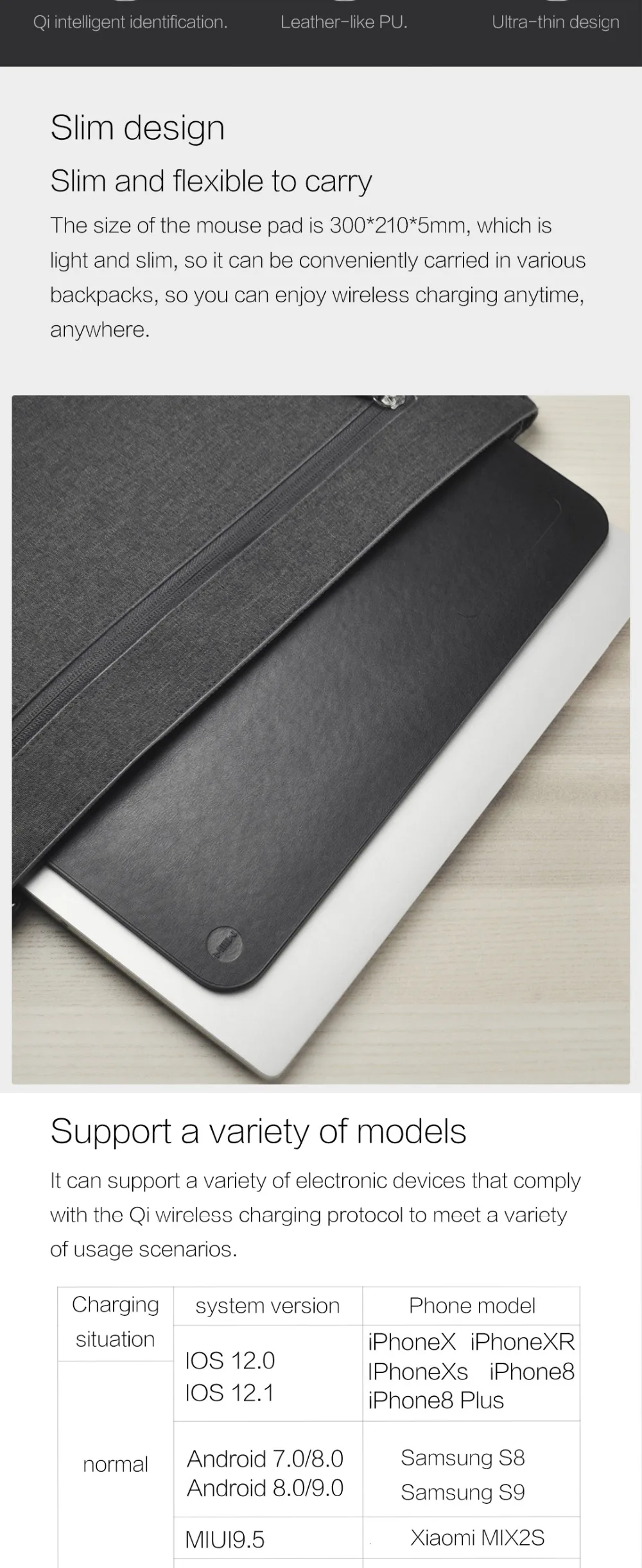Xiaomi MIIIW Wireless Charging Mouse Pad10