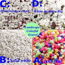 Natuur sneeuw grind voor aquarium gekleurde steen voor aquarium landschap tuin selectieve zand pebble rock decoratie 100g/ 500g