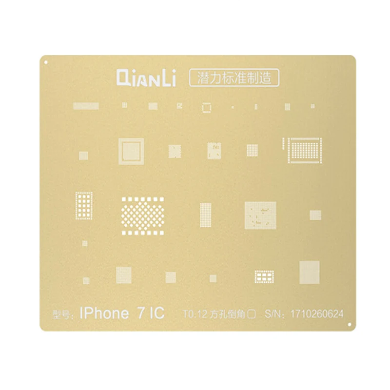Qianli 3D IC чип набор трафаретов для пайки BGA Оловянная растительная сетка для припоя нагревательный шаблон для iPhone XS 8 7 6S 6 5S 5 - Цвет: iPhone 7