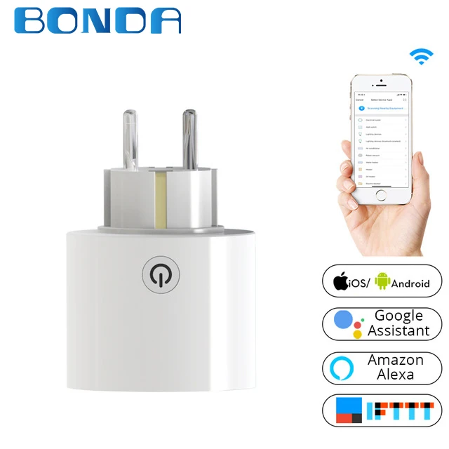 

Wifi Smart Socket Power Plug Universal EU Standard Outlet Work with Amazon Alexa and Google Home for Smart Home
