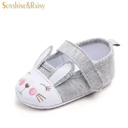 Sunshine & Rainy милый мультфильм обувь с вышивкой для маленьких Обувь для девочек новорожденных ортопедическая обувь хлопковая Ткань