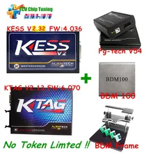 Новейшее Поколение KTAG программирование ЭБУ KTAG Нет Жетоны Ограничение V2.13 + kess v2 V4.036 V2.32 + FG tech V54 + BDM рама + BDM 100