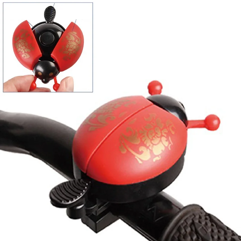 

New Aluminum Alloy Bicycle Bell Ring Lovely Kid Beetle Mini Cartoon Ladybug Ring Bell For Cycling Bicycle Riding Horn Alarm