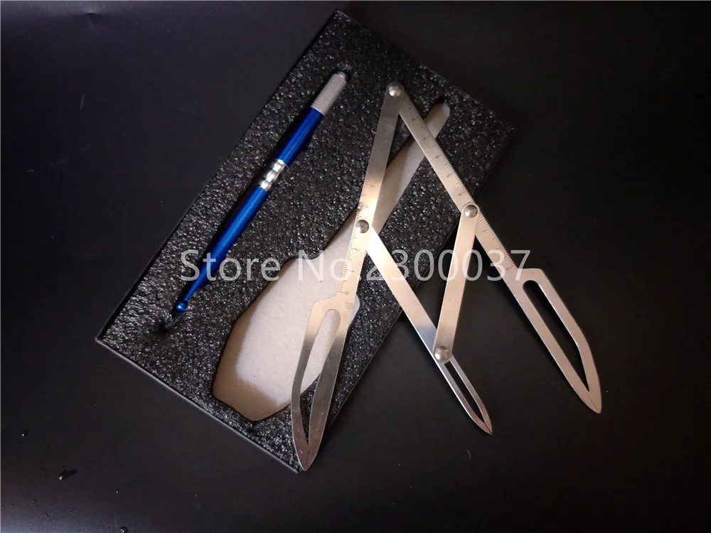 

1Pcs Permanent Makeup Measure Tool Microblading 1Pcs Tattoo Pen Kit Golden Ratio Divider Stainess Steel Guide Ruler for Beginner