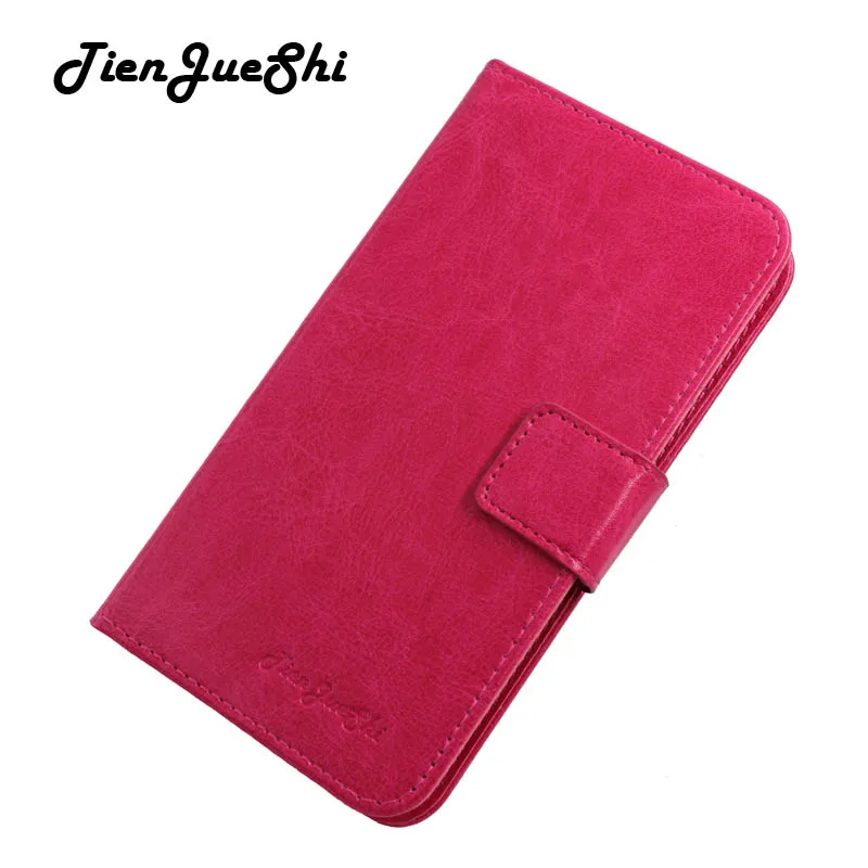 TienJueShi Flip Colour Book-Stand Silicone Protect Leather Cover Shell Wallet Etui Skin Case For Coolpad Modena 2 5.5 inch - Цвет: Pink