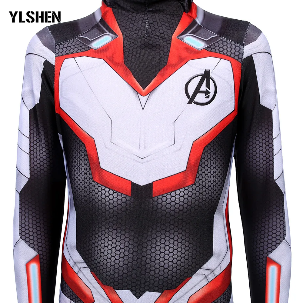 Avengers Endgame Quantum Realm Cosplay Costume Superhero Captain America Captain Marvel Zentai Bodysuit Suit Jumpsuits Upgrades