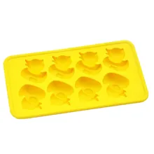 DIY Форма для льда утка Форма силиконовые для льда фрукты Ice Cube Ice Cream Maker Кухня барная Питьевая аксессуары W3