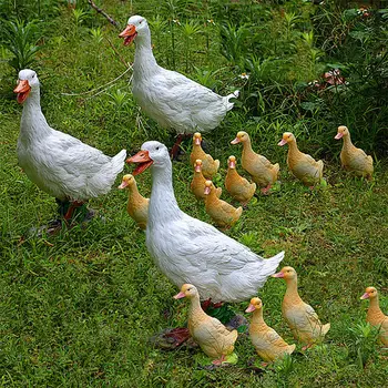 

Realistic Outdoor Garden Resin Artificial Simulation Duck Model Sculpture Garden Pond Statues Decor Crafts