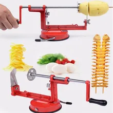 Hochwertige edelstahl manual kartoffelchips maschine/tornado kartoffelschneider seltsame neue heimat küche werkzeug