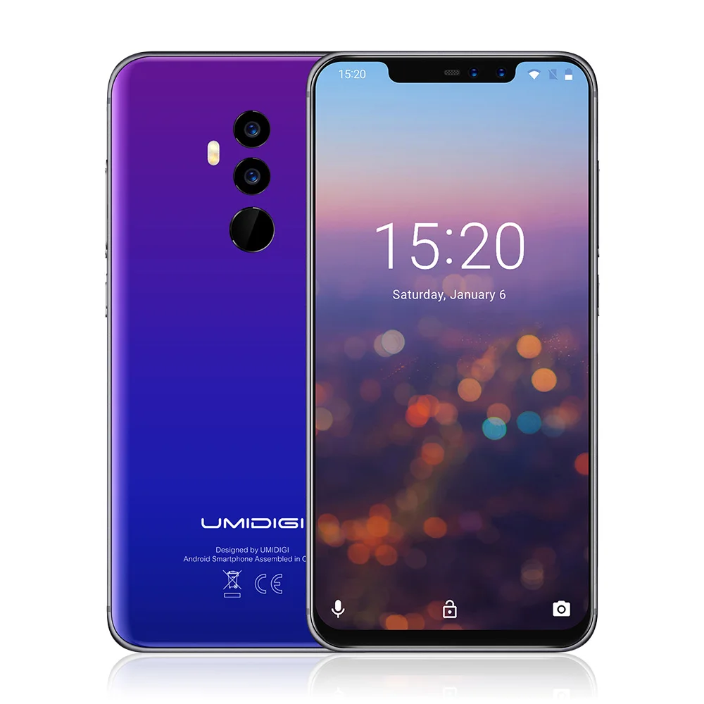 UMIDIGI Z2 4G смартфон 6 2 дюймов Helio P23 Восьмиядерный 4 Гб + 64 телефон из углеродного