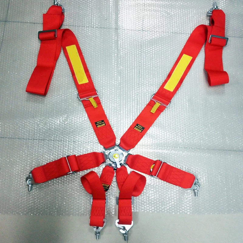 2 teile/los Neue art FIA 2020 6 Punkt 3 zoll Rennsitz GÜRTEL-GURT SAB04 (Rot, blau, schwarz frei)