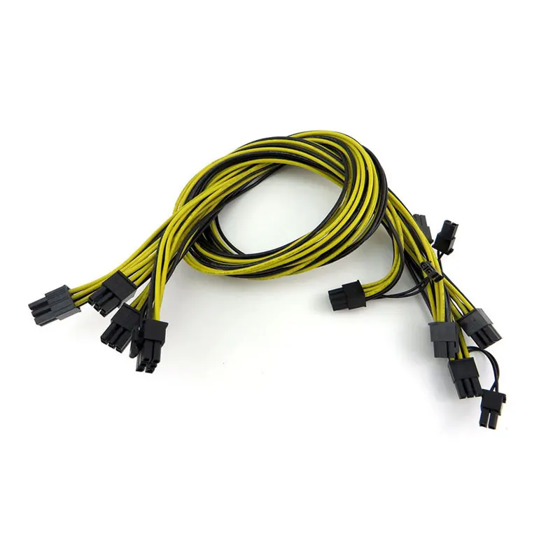 16AWG 6Pin to 8Pin (6+2Pin) PCIe Power Cable for GPU Video Card ETH Ethereum Mining