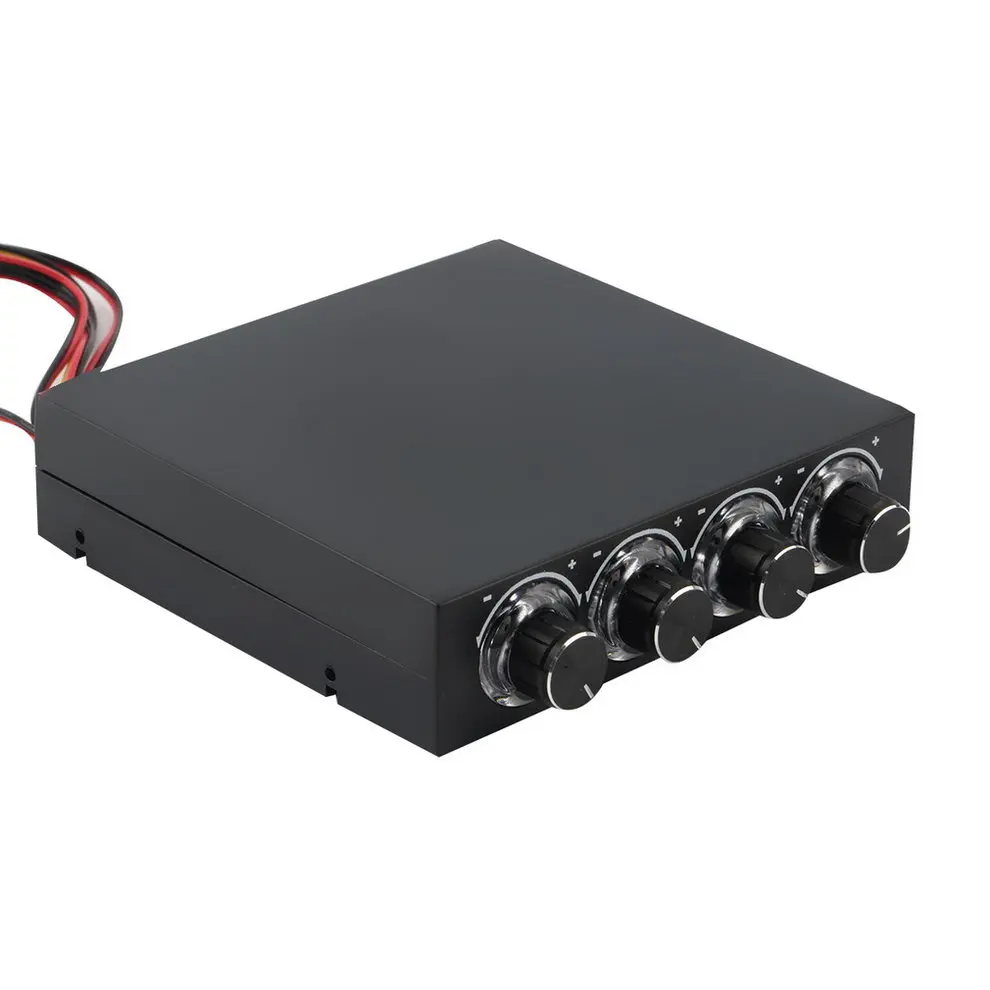 

10pcs 3.5inch PC HDD CPU 4 Channel Fan Speed Controller Led Cooling Front Panel