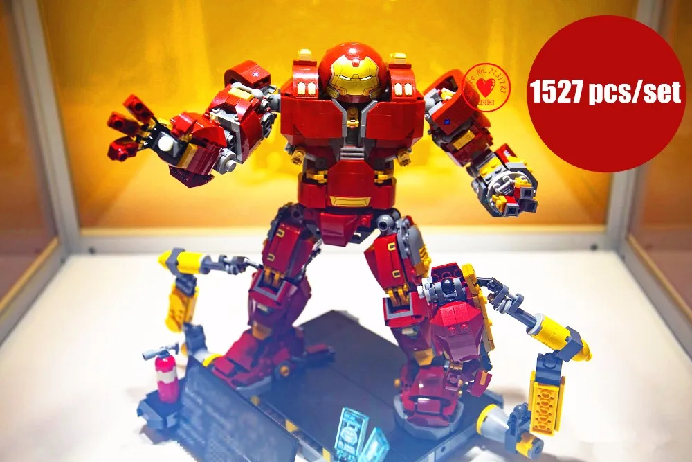 

New Superheroes Iron Man mk50 hulkbuster fit infinity wars avengers marvel figures Building Bricks Block 76105 gift Toy
