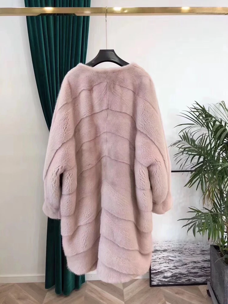 Натуральное Норковое меховое длинное зимнее женское пальто из натурального меха женское натуральное Норковое меховое пальто размера плюс FedEx