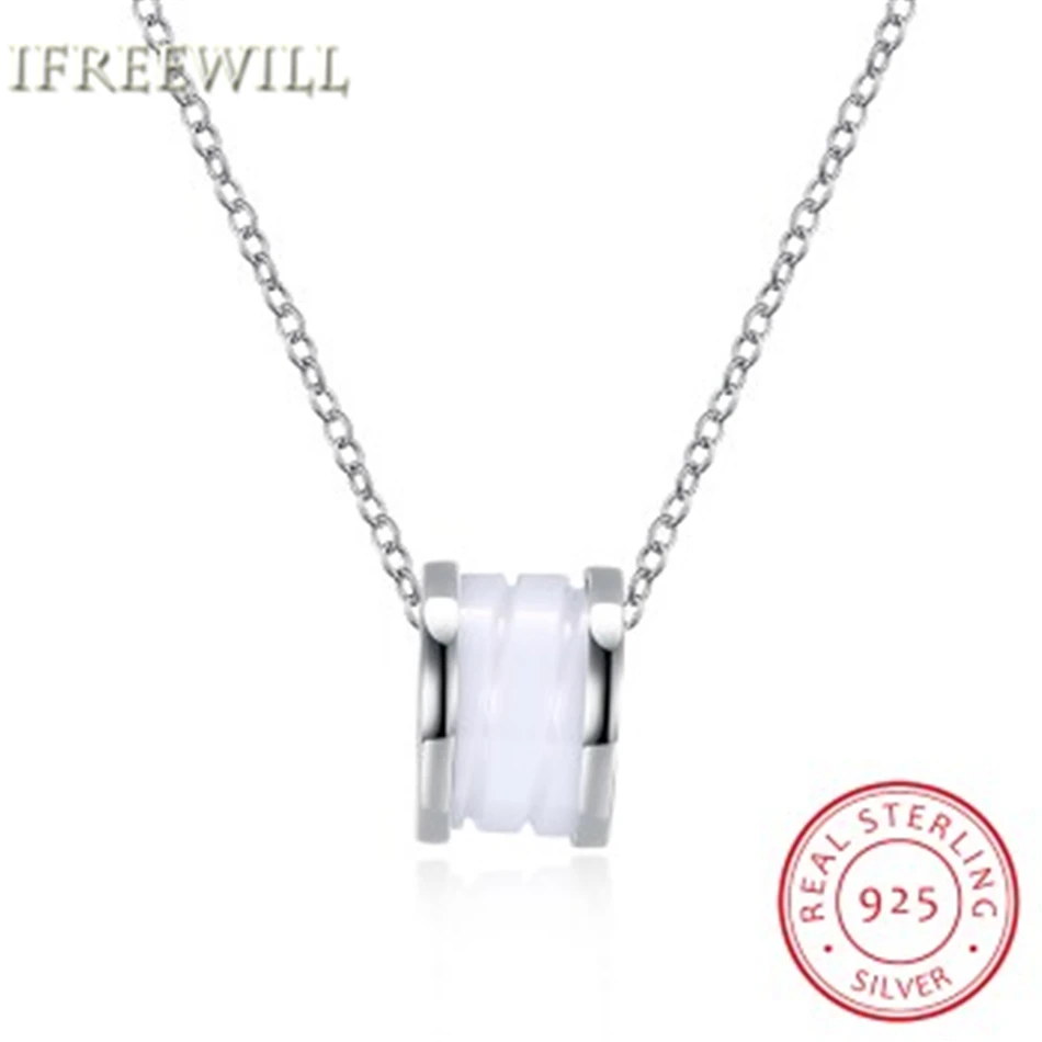 

925 silver ceramics Necklaces for woman trendy Clavicular chain fashion and fine jewelry