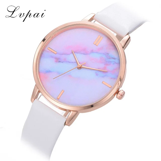 Lvpai Top Brand Luxury Leather Watch Colorful Sky Cartoon Ladies Business Wristw Lvpai Top Brand Luxury Leather Watch Colorful Sky Cartoon Ladies Business Wristw