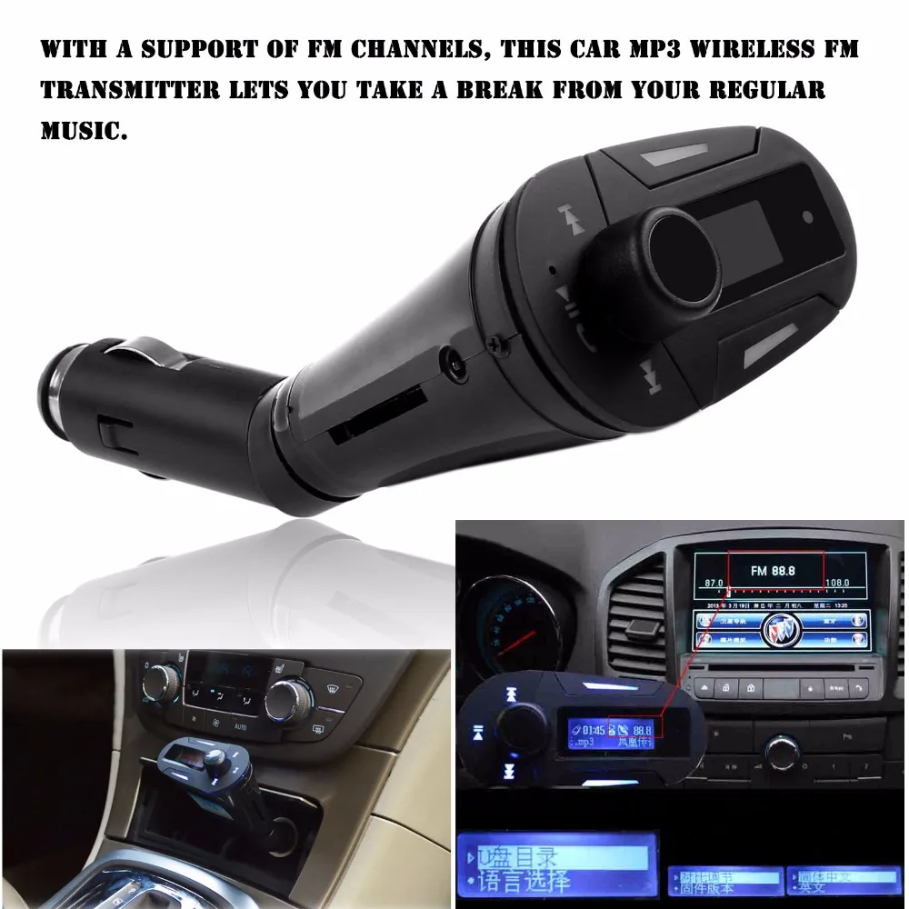 Автомобильный комплект MP3 музыкальный плеер беспроводной fm передатчик радио