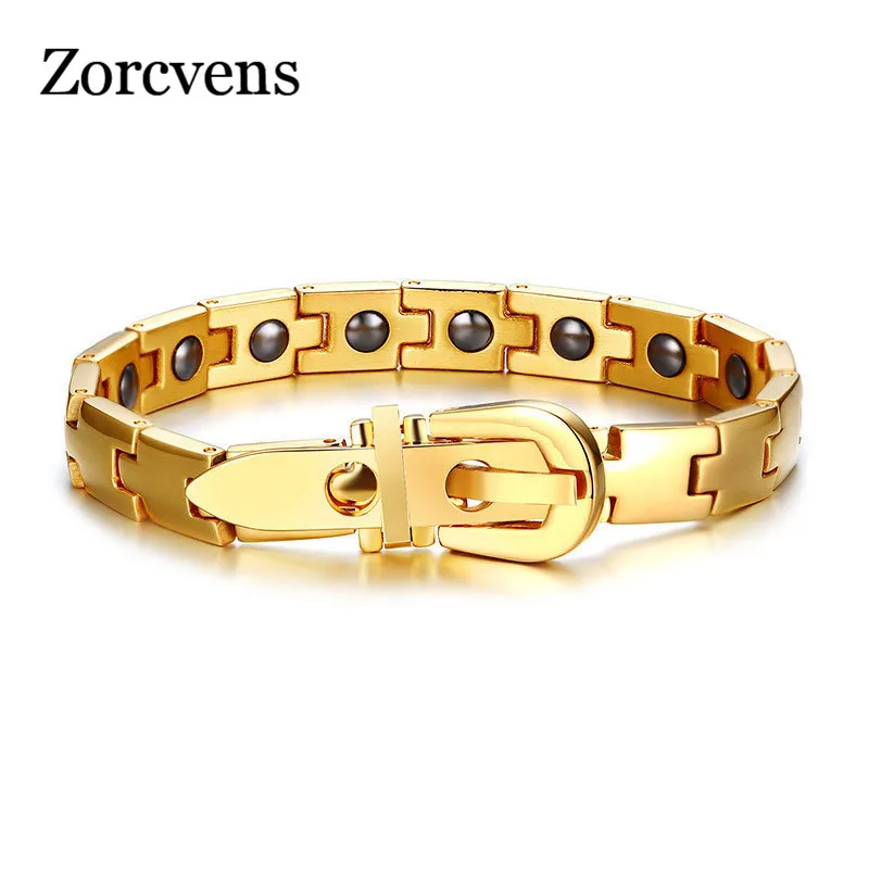 

LETAPI Health Magnetic Bracelet Bangle For Women Hot Sale Gold Color Stainless Steel Energy Bracelet Fashion Jewelry