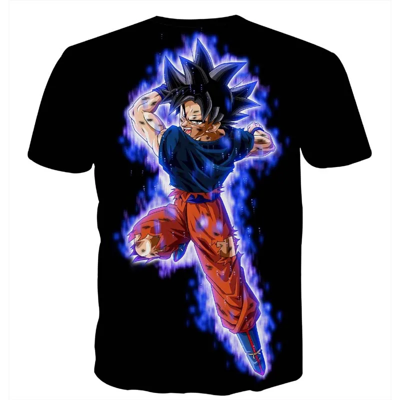 Dragon Ball Z Футболка мужская летняя 3D печать Супер Saiyan Son Goku God Black Zamasu Vegeta Драконий жемчуг футболки повседневные топы футболки