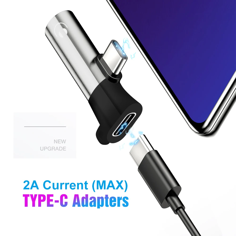 

2 in 1 Type C to 3.5mm Audio Charging Adapter Connector Earphone Adapter Converter Support Calling Charger For iPhone For Xiaomi