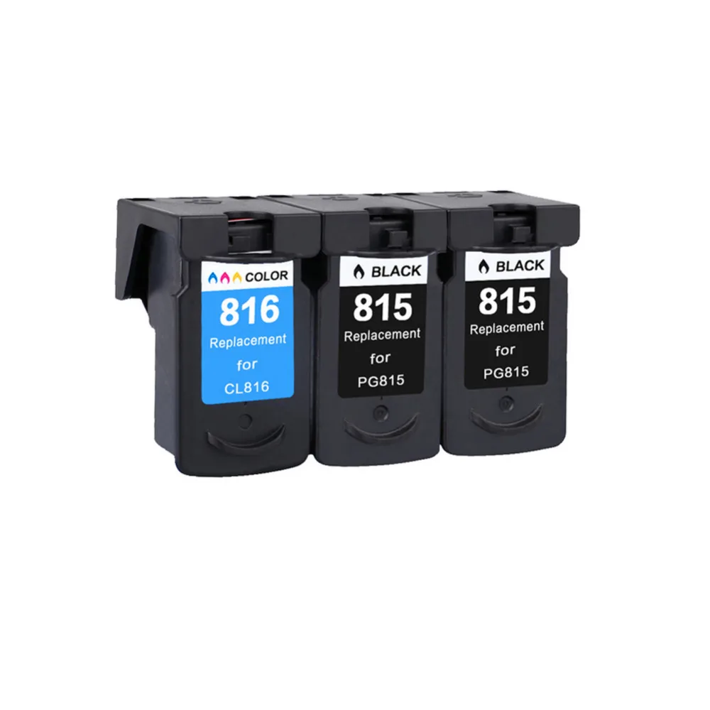 YLC 3pcs PG 815 CL 815 PG815 CL816 Compatible Ink Cartridges For Canon Pixma MX 358 368 418 428