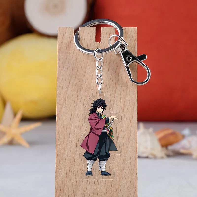 Kimetsu no Yaiba Tanjirou Kamado Nezuko аниме значок подвеска акриловый брелок для ключей Милая