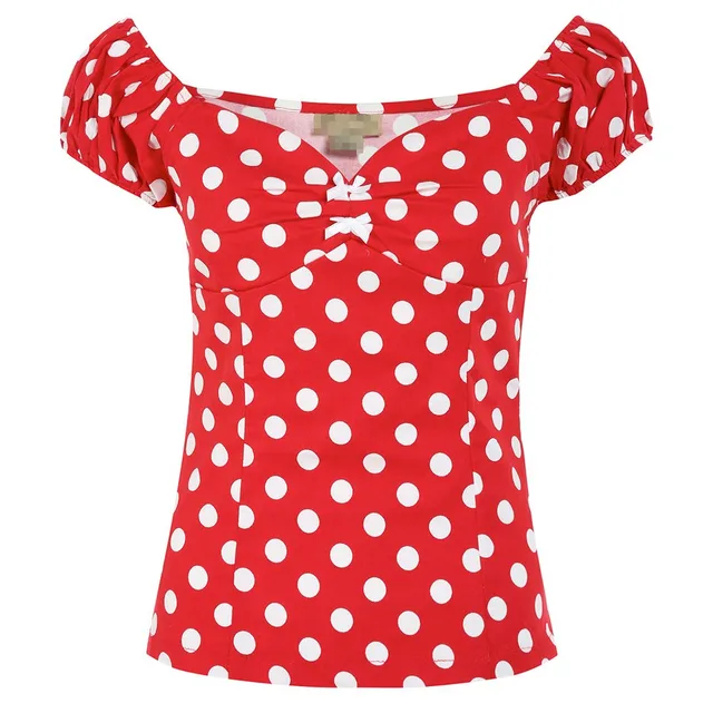 red polka dot t shirt