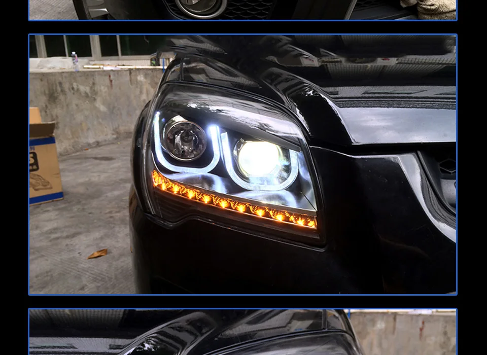 AKD тюнинг Автомобильные фары для KIA Sportage 2007-2013 светодиодные дневные ходовые огни на передних фарах Hid биксеноновые фары сигнальный свет глаза ангела