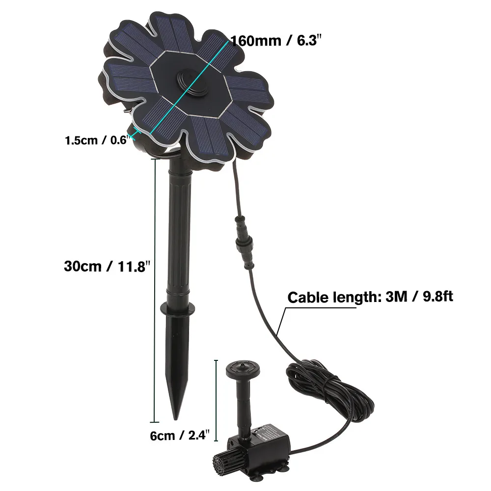 Горячая Распродажа, солнечный фонтан, открытый фонтан на солнечной энергии для бассейна, сада, полива, инструменты, мини фонтаны, украшение сада# 4z